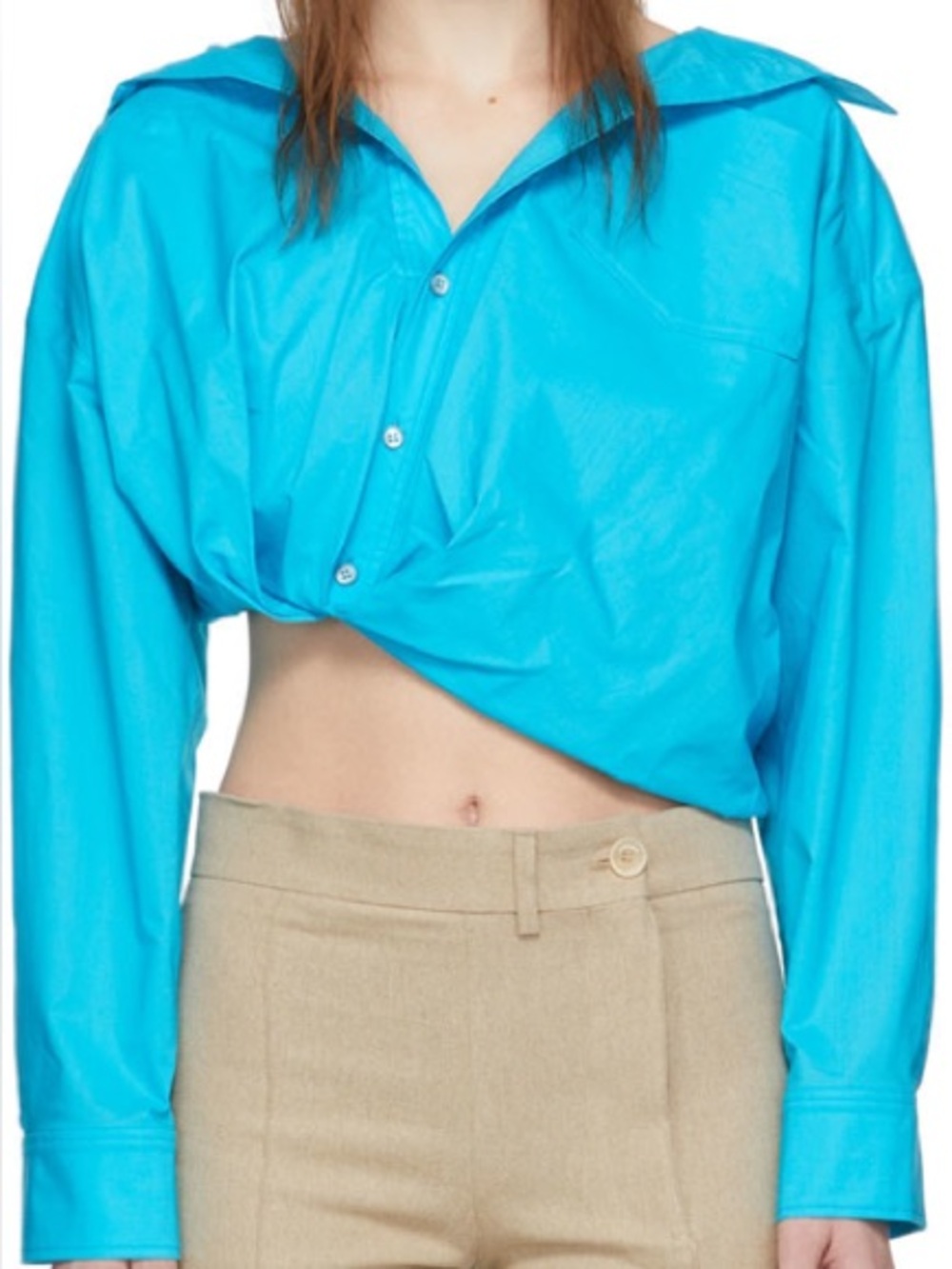 Jacquemus Le Splash Bright Blue Crop Never Worn!